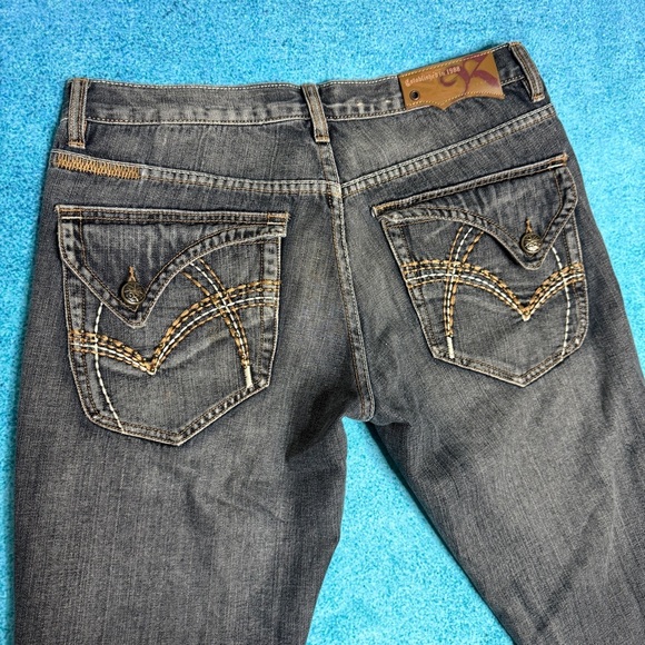 Vintage Y2K Request Jeans Men’s 32x34 Straight Leg Dark Wash Denim Stitched 2000 - Picture 14 of 16